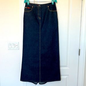 Maxazria BCBG Denim Maxi Skirt